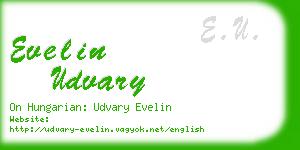 evelin udvary business card